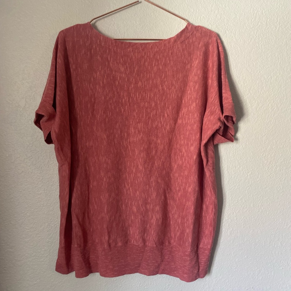 Eileen Fisher Linen Blend Tee - Picture 4 of 6